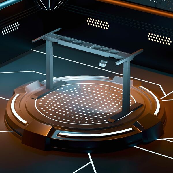 FLEXISPOT E6 Bureau Assis Debout Électrique Cadre de Bureau Debout Réglable en Hauteur à 3 Colonnes 2 Moteurs, Panneau de Contrôle à Fonctions Mémoires, Charge 160kg, Flex-Pad contrôle Manuel, Blanc