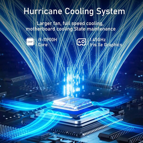 Ordinateur portable 15,6 pouces, Core i9-11900H 16 Go de RAM SSD 512 Go PC Portable, Laptop avec écran IPS 1920 x 1080, RJ45, USB 3.0*3, HDMI, Bluetooth 5.2, Wi-Fi, Type-C, clavier rétroéclairé
