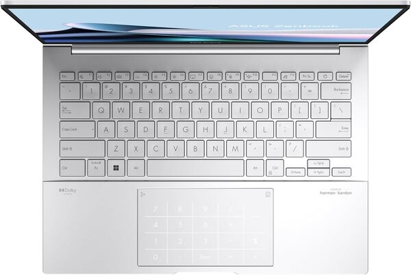 ASUS Zenbook 14 UM3406HA-QD048W OLED 14 WUXGA PC Portable (AMD Ryzen 7 8840HS 5.1Ghz, 16 Go RAM DDR5X, 512 Go SSD, AMD Radeon Graphics, Windows 11 Home) - Clavier AZERTY - Noir