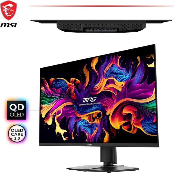 MSI MPG 271QRX QD-OLED écran Gaming 26.5 Pouces WQHD - Dalle Quantum Dot OLED 2560 x 1440, 360Hz / 0,03ms, 99% DCI-P3, ΔE≤2, DisplayHDR True Black 400 - KVM, RGB, DP 1.4a, HDMI 2.1, USB Type-C