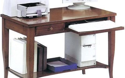 Test : bureau avec rangements Mar.c.a.  Design en noyer foncé