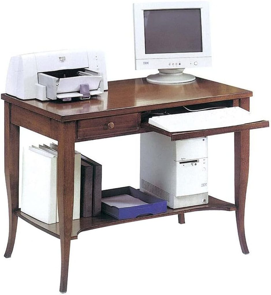 Test : bureau avec rangements Mar.c.a.  Design en noyer foncé