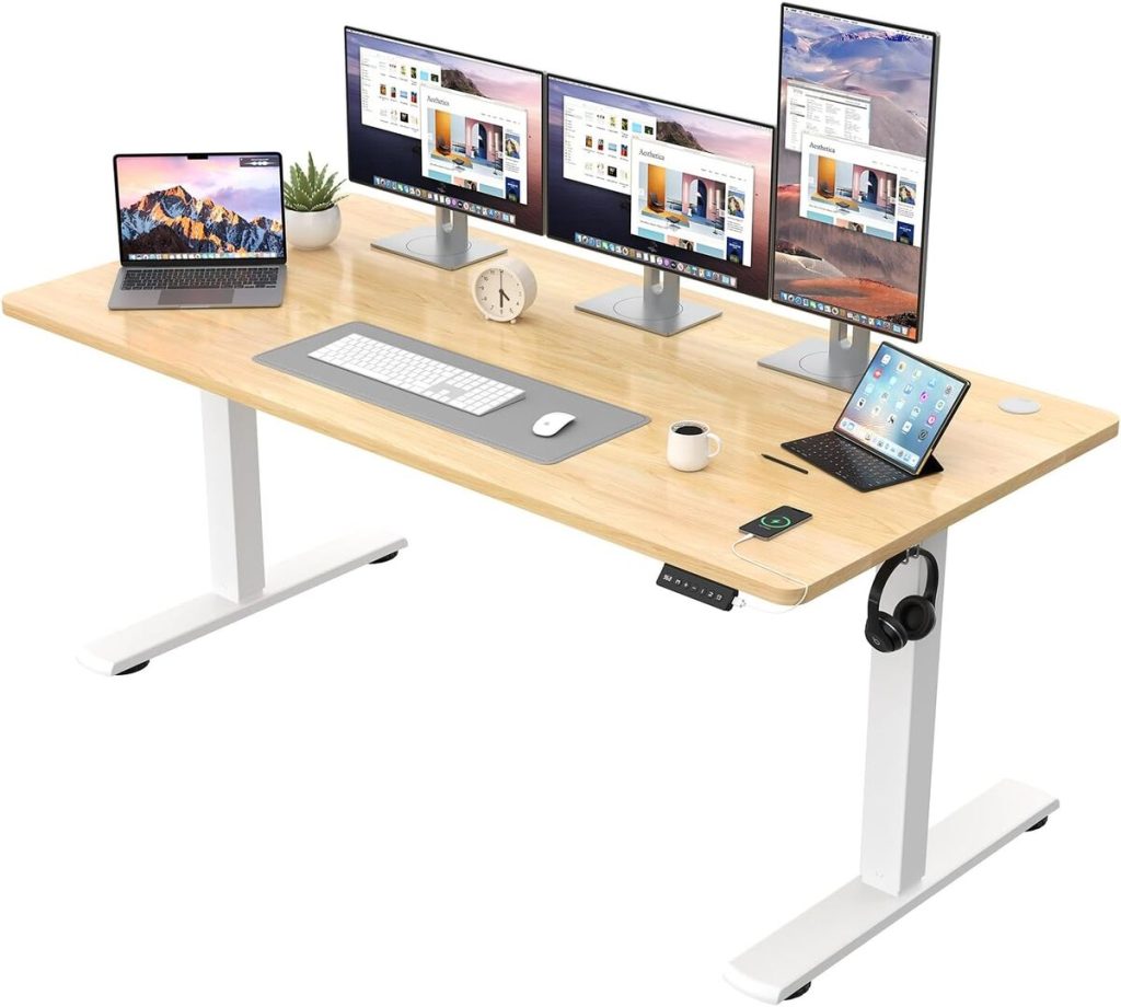 Test : bureau réglable Jummico 160x60 cm avec fonction mémoire