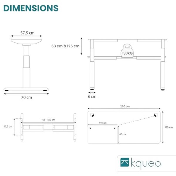 Découvrez les avantages du cadre de bureau électrique Kqueo Dynamic : ergonomie, amélioration de la productivité et confort au travail grâce à sa fonctionnalité assis-debout innovante.