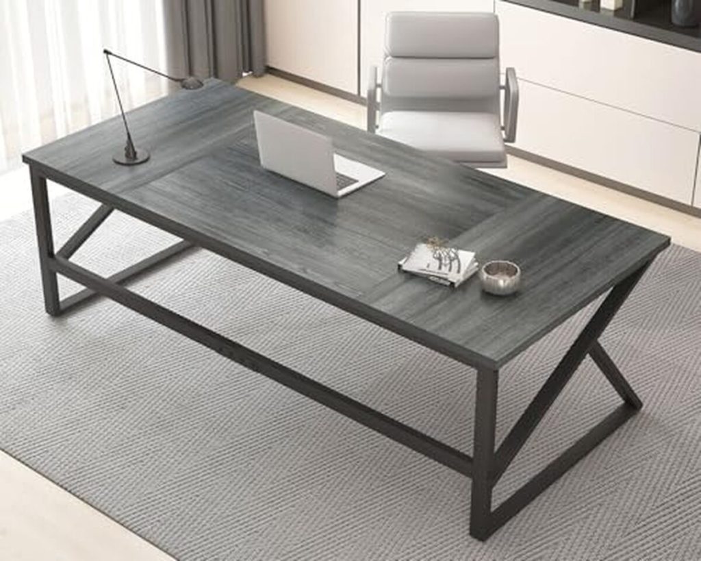 Test : bureau HSH moderne en bois et métal pour deux personnes 180 cm